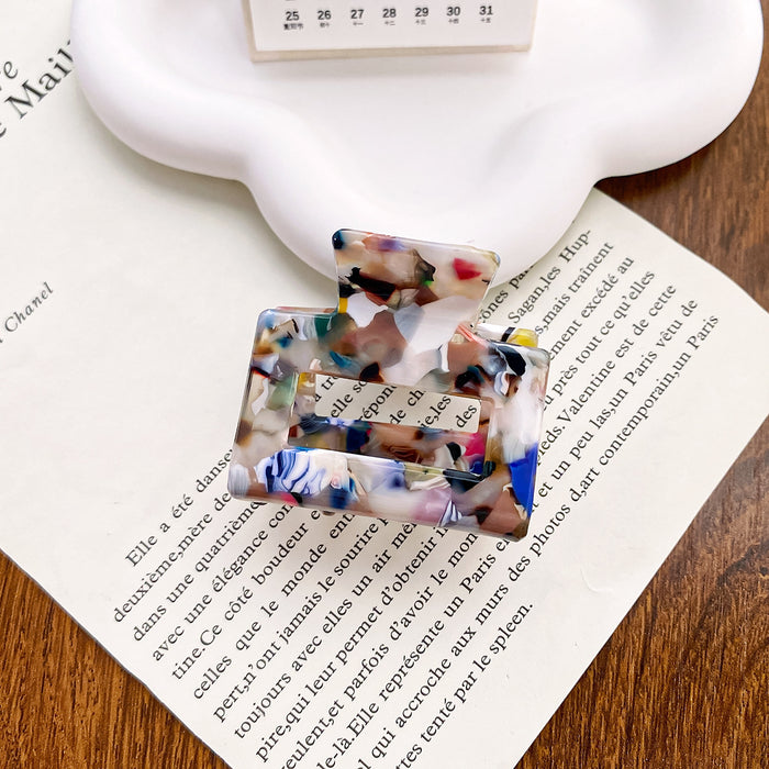Wholesale Handmade Acetate Medium Hair Claw Square Design for Women Everyday Styling