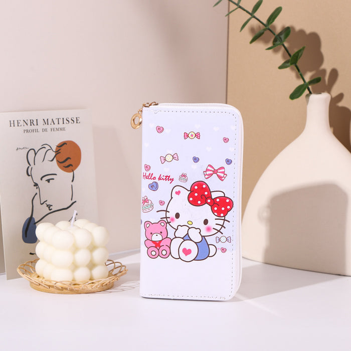 Wholesale Cute Cartoon Long Zipper Multi-Layer Wallet with PU Digital Print