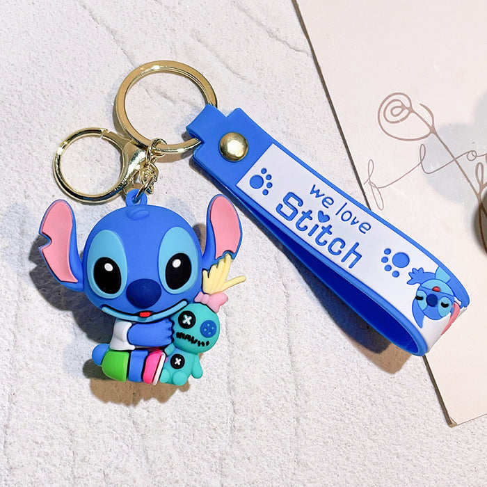 Wholesale cute doll  soft rubber pvc car key chain