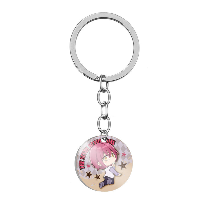 Wholesale Color Printing Stainless Steel Keychain JDC-KC-HuanYu034