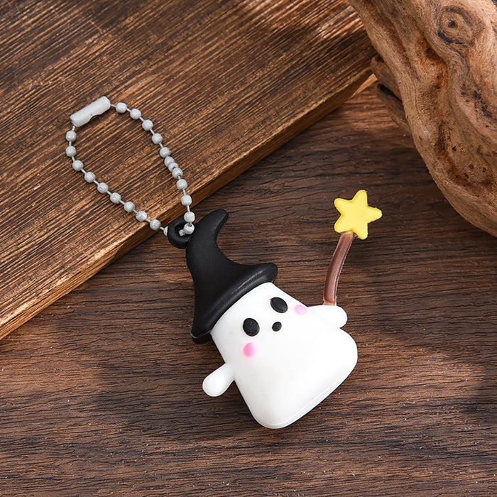 Wholesale  keychain trick-or-treating ghost pumpkin keychain  pendant chain skull ghost key chain