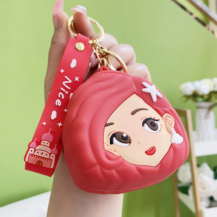 Wholesale Creative Cartoon Silicone Coin Purse Keychain JDC-KC-YanG054