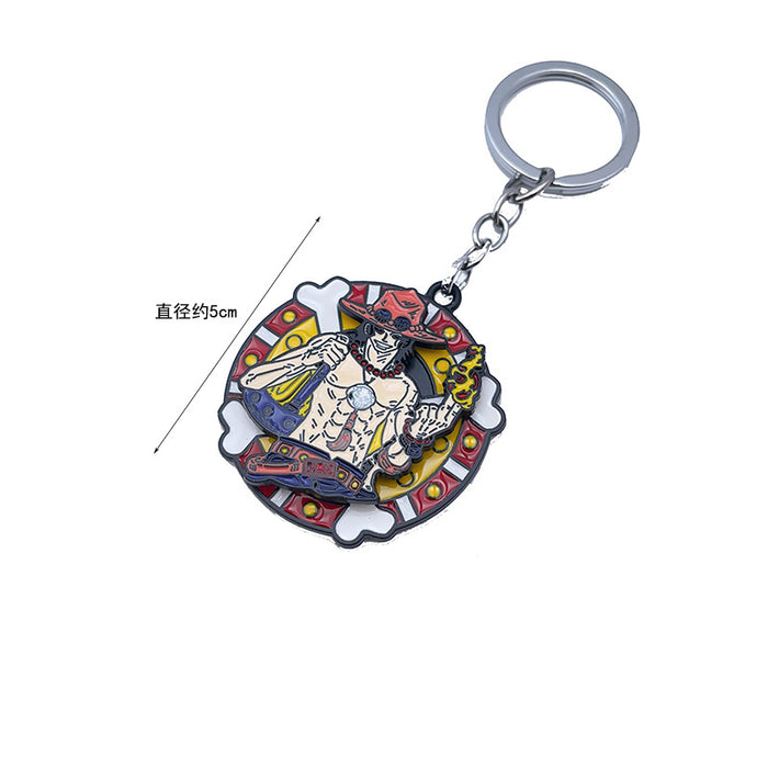 Wholesale Anime Merchandise Keychain Metal Rotating Pendant