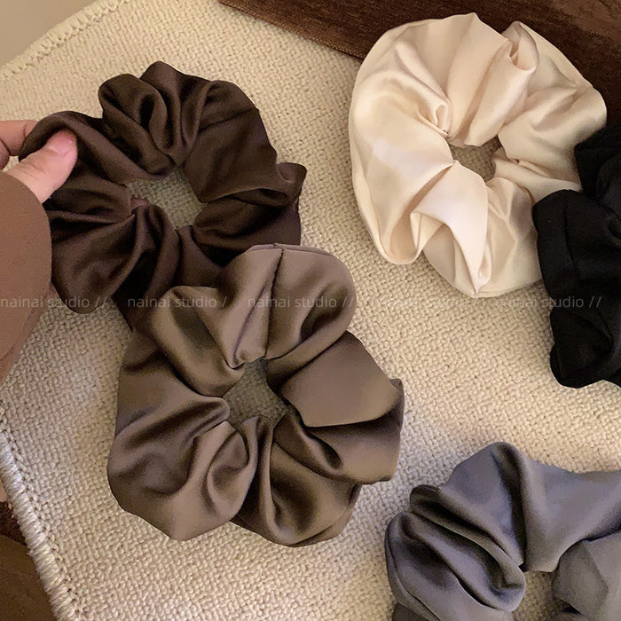 Wholesale Satin texture hair loop, high-end feel, meatball hair tie, hair tie, rubber band hair accessory