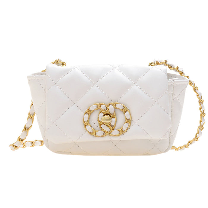 Wholesale PU Style Princess Coin Purse Rhombus Chain Small Square Bag JDC-SD-YuanDuo076