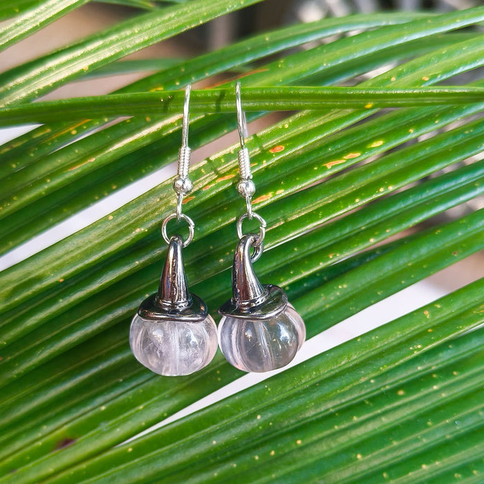 Wholesale Natural Stone Crystal Pumpkin Earrings  Witch Personalized  Jewelry