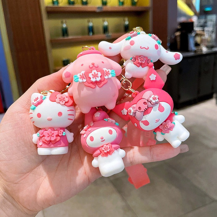 Wholesale Season Cute Dog Keychain PVC Car Key Accessory Decorative Charm