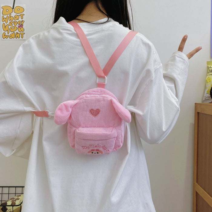 Wholesale Cartoon personality velvet mobile phone bag girls diagonal cosmetic bag grab doll coin purse