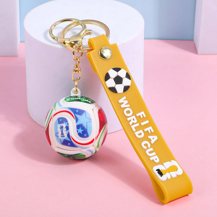 Wholesale 3pcs World Cup Football Keychain Mascot Pendant