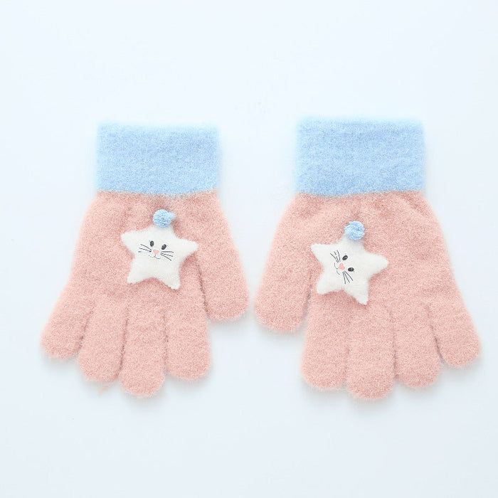 Wholesale Gloves Knitted Cartoon Cute Jacquard Candy Color JDC-GS-shunh002