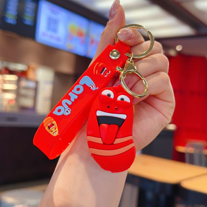 Wholesale Cartoon Bug Keychain PVC Red Backpack Charm Boutique Gift