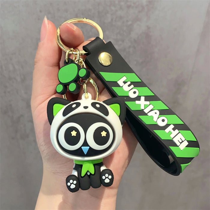 Wholesale 2PCS Cartoon Animals Panda PVC Keychains JDC-KC-Aobang005