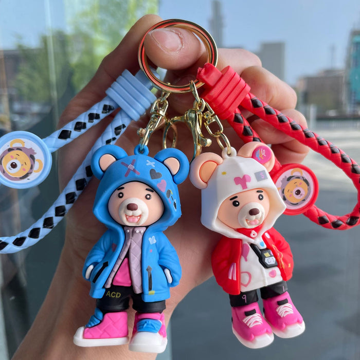 Wholesale Cartoon Fashion Keychain Pendant 3D Doll Couple Bag Pendant Doll Grabbing Machine Small Gift