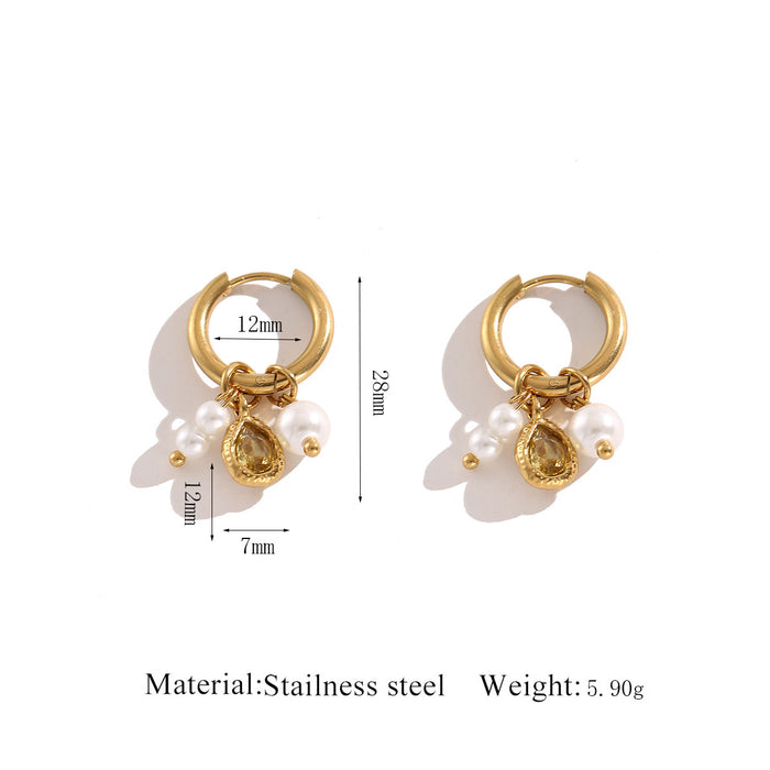 Wholesale Stainless Steel Pearl Earrings
