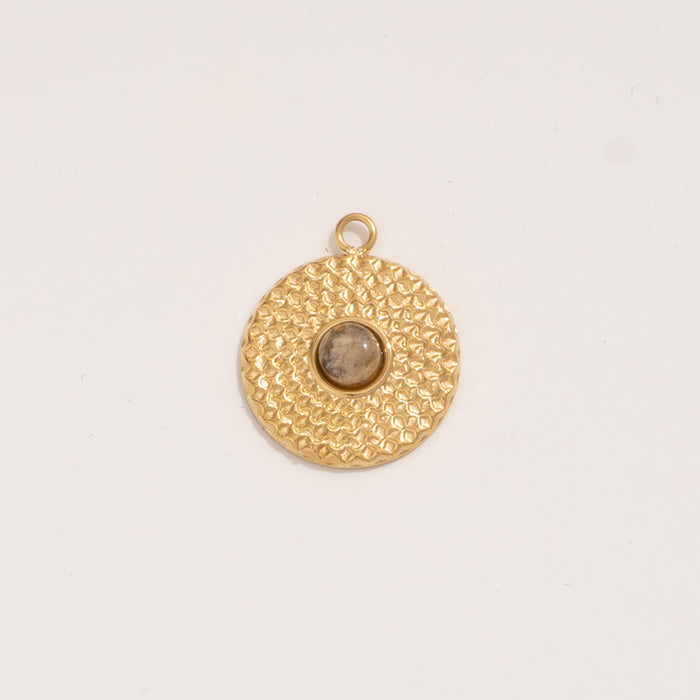 Wholesale Fashion and personalized stainless steel pendant Devil's Eye natural stone heart pendant wholesale