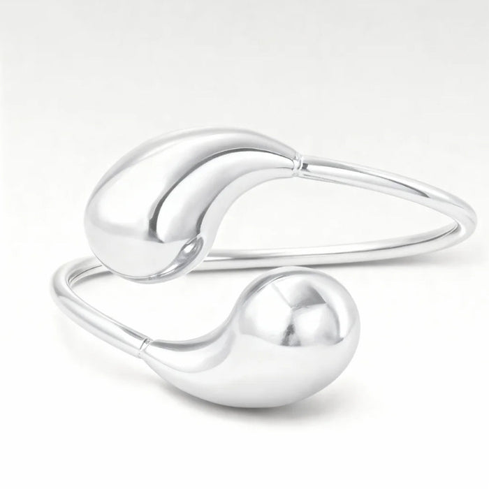 Wholesale Titanium steel teardrop-shaped double-ended minimalist bracelet