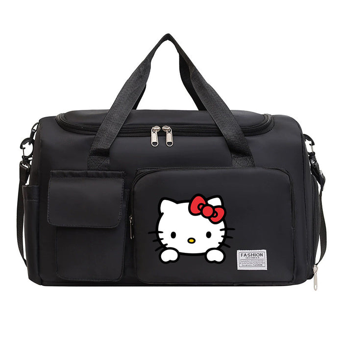 Wholesale  Cartoon Printed Fitness Bag with Shoe Storage Large Capacity Duffel Bag