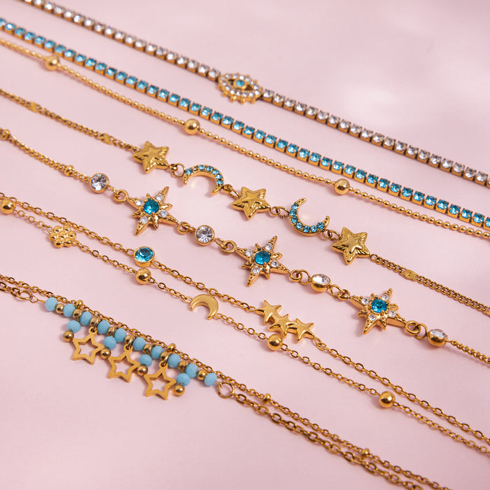 Wholesale Star-shaped design stainless steel women' s bracelet