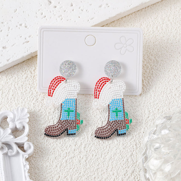 Wholesale Christmas earrings cute cute earrings Christmas tree snowflake women fashion jewelry