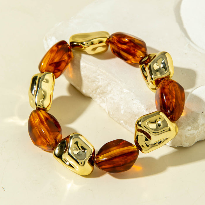 Wholesale Acrylic Beaded Bracelet Retro Ethnic Pattern Women' s Jewelry Gift MOQ≥2