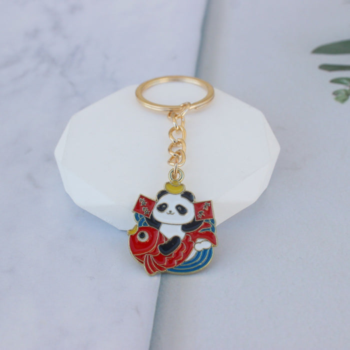 Wholesale Panda keychain  bag pendant  cartoon small gift key chain ornaments