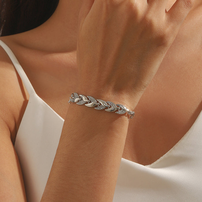 Wholesale Fish Tail Rhinestone Bracelet Fashion Accessory for Gift Boutique MOQ≥2