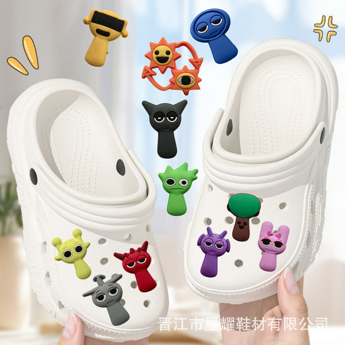 Wholesale Hole shaped shoes, flower shaped shoe buckles, PVC soft rubber cartoon shoe accessories, decorative buckles, wholesale in stock