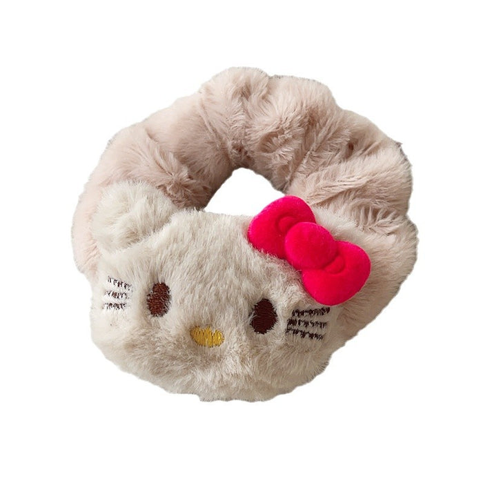 Wholesale Plush Large Bow Cat Preppy Hair Accessories