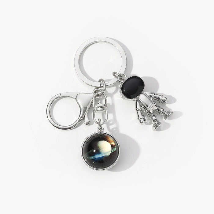 Wholesale Nine Planets Moon Astronaut Alloy Keychain JDC-KC-HuiWen014