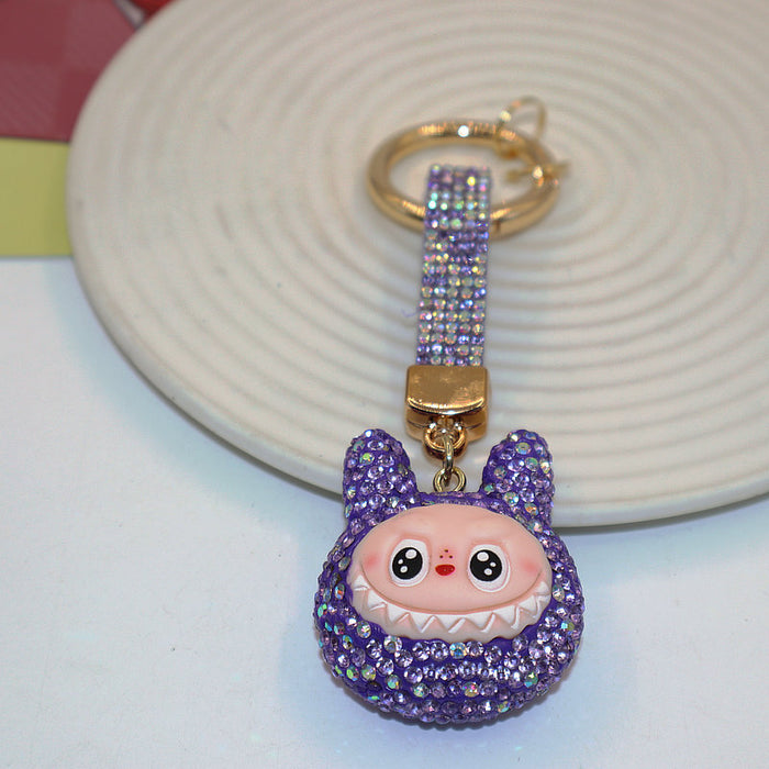 Wholesale Soft Clay Keychain with Diamonds,  Cute Personalized Bag Pendant,  Car Keychain,  Colorful Accessories