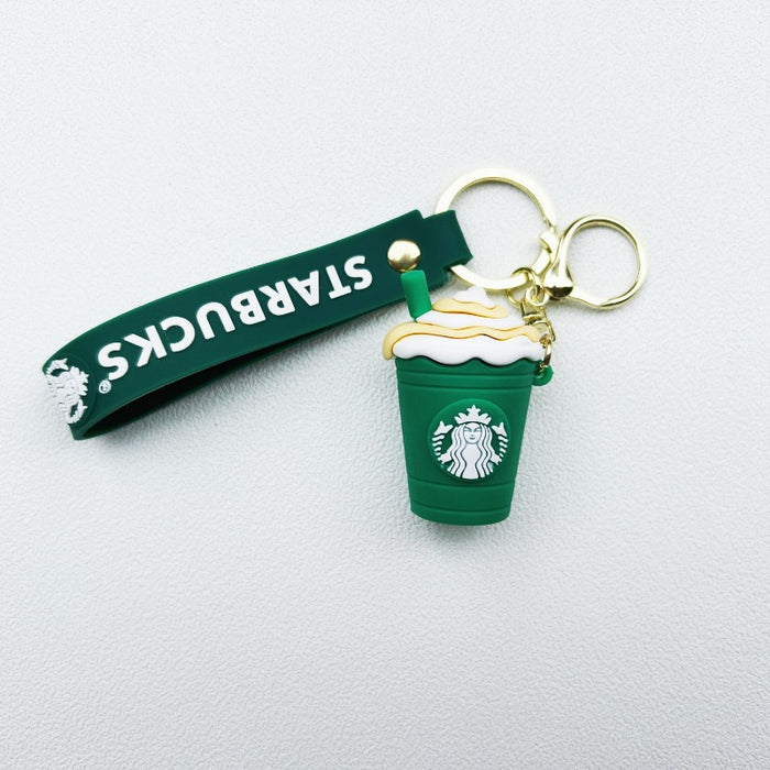 Wholesale Cartoon Cute Coffee Milk Tea Cup Keychain JDC-KC-WuYi002