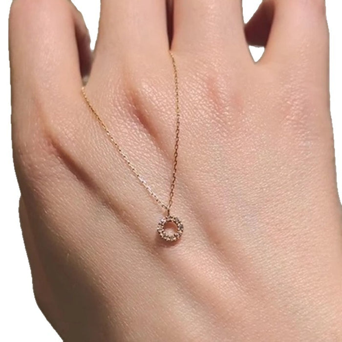 Wholesale Light luxury gold small circle necklace, simple daily commuting feeling, collarbone chain wholesale