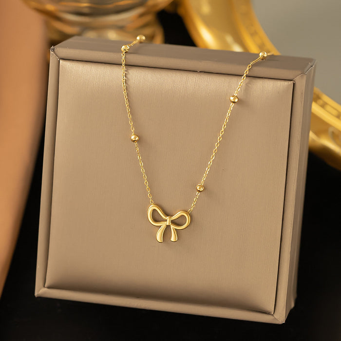 Wholesale Fade-Resistant Sweater Chain — Niche,  Light Luxury  and Sophisticated Titanium Steel Necklace