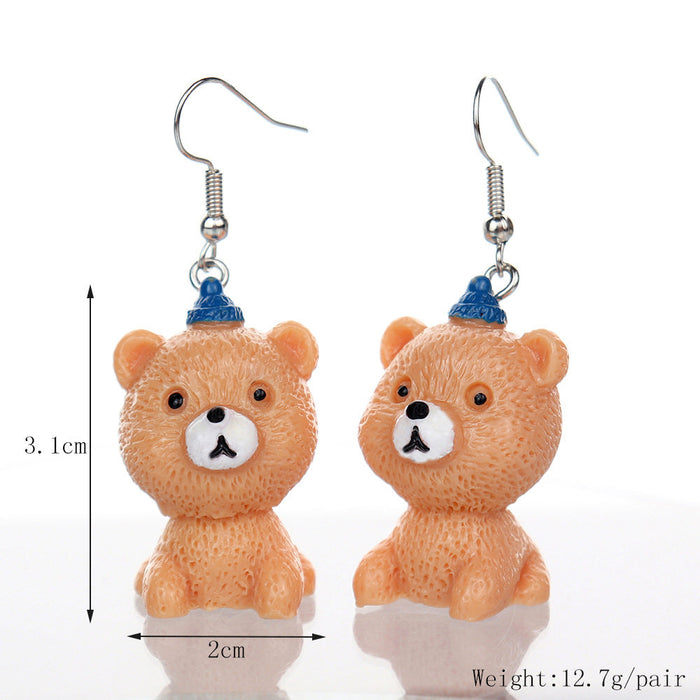 Wholesale 3D Cartoon Dog Earrings JDC-NS-NiQing011