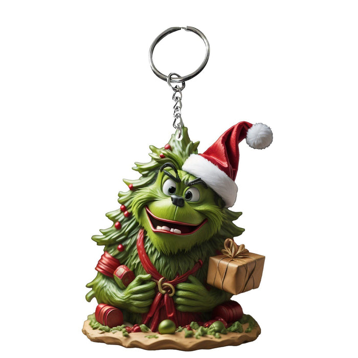 Wholesale Christmas Grinch Creative Acrylic Keychain JDC-KC-SYJ001