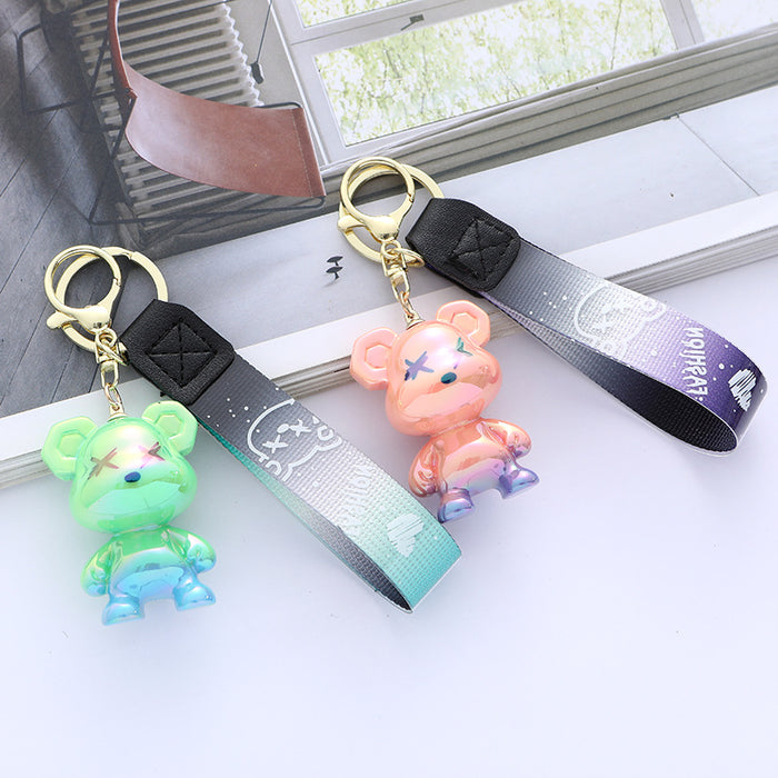 Wholesale  car key chain pendant  bear doll bag decoration couple gift Cartoon  Keychain