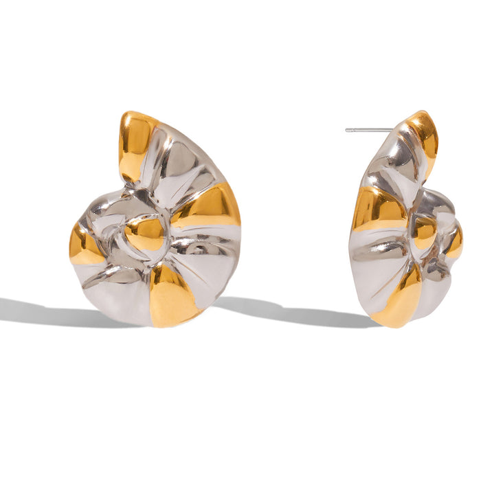 Wholesale Stainless Steel Color Matching Earrings Conch Jewelry Earrings