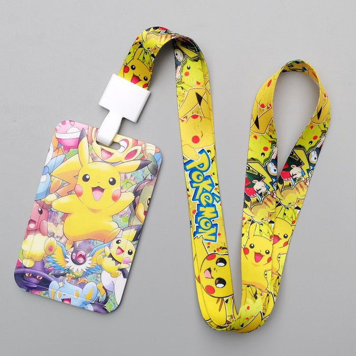 Wholesale Trendy Plastic Cartoon Card Holder With Lanyard Student ID Badge Gift