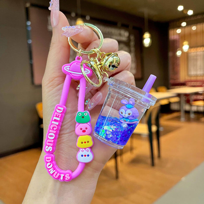 Wholesale Acrylic Milk Tea Cup Cartoon Keychain JDC-KC-JinM001