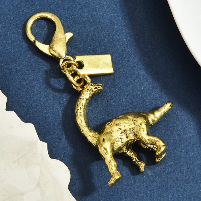 Wholesale Multi Style Dinosaur Clover Heart Animal Gold Alloy Keychain Pendant Fashion Jewelry Accessory