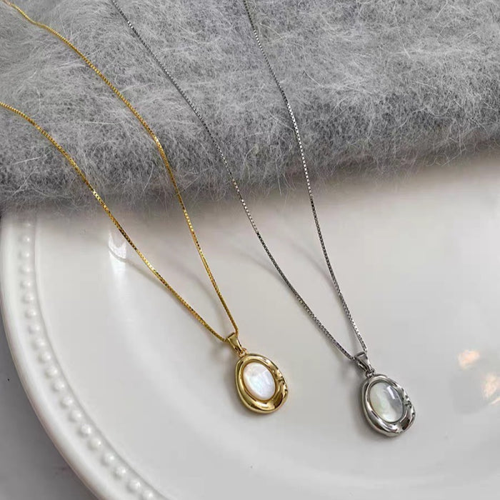 Wholesale Titanium steel necklace versatile niche accessory high-end exquisite sweater chain simple copper pendant