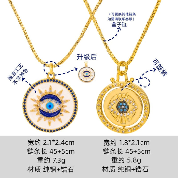 Wholesale Evil Eye Necklace No Fading Women JDC-PT-YJ015