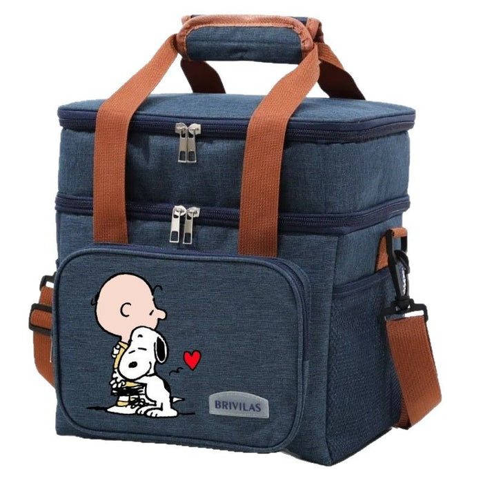 Wholesale Cartoon Cute Double-Layer Lunch Bag Insulated Pouch Handbags