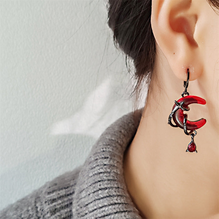 Wholesale Haoshi Crescent Asymmetric tassel Ear Buckle New Design with Unique Personality Earrings