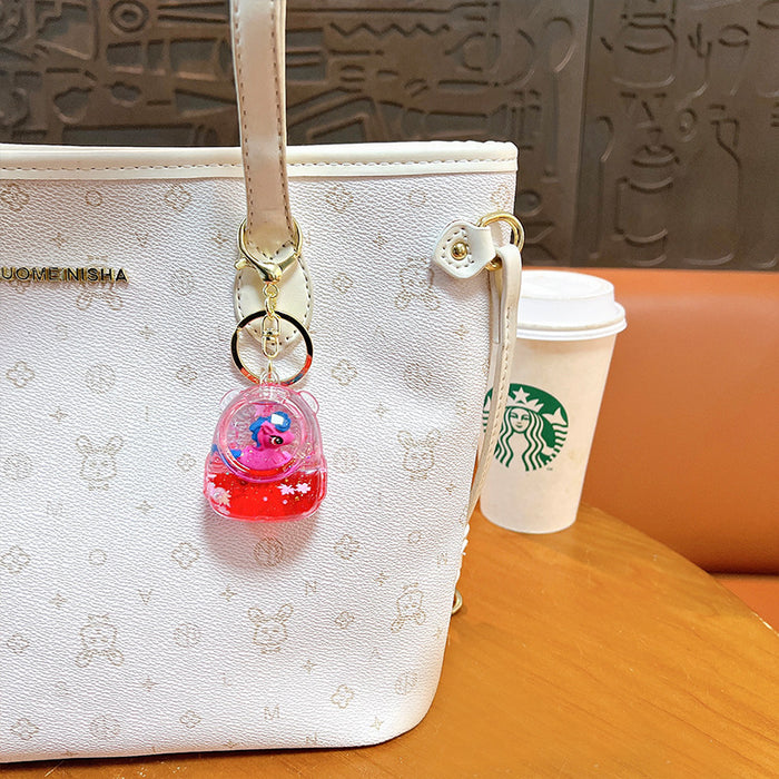 Wholesale Liquid-Filled Unicorn Quicksand Keychain