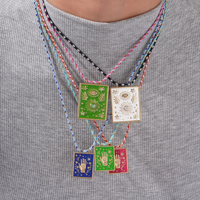 Wholesale Personalized Devil's Eye Necklace Retro Exaggerated Stainless Steel Necklace