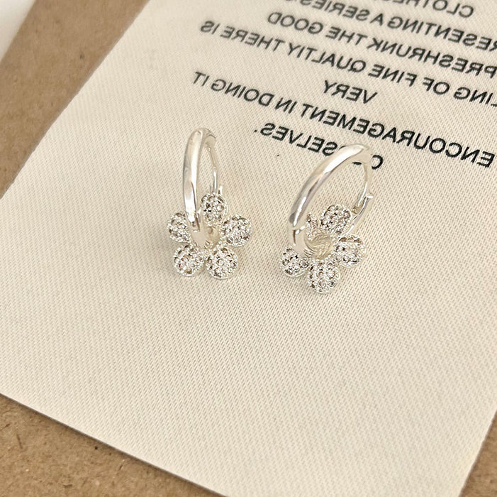 Wholesale Frosted Heart Two-Way Earrings