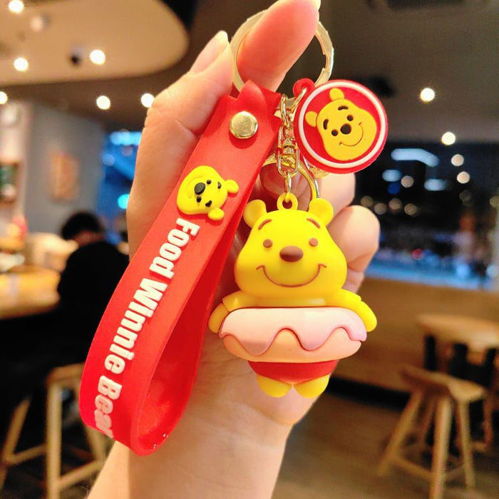 Wholesale Cartoon Foodie Creative Bear Couple Doll Pendant Keychain JDC-KC-ShuoT004