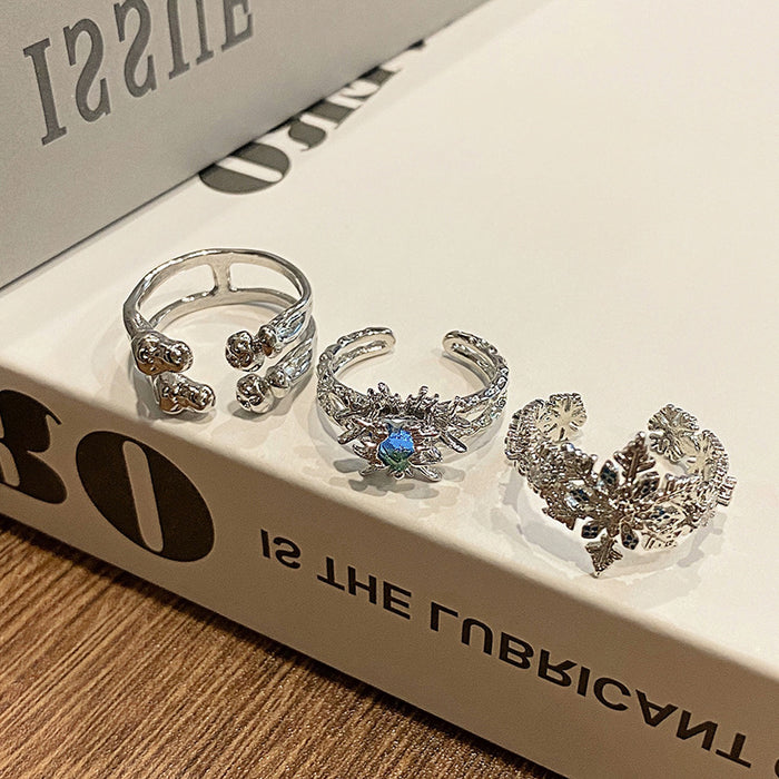 Wholesale Personalized Love Geometry Ring Retro Fashion Exaggerated Irregular Opening Ring