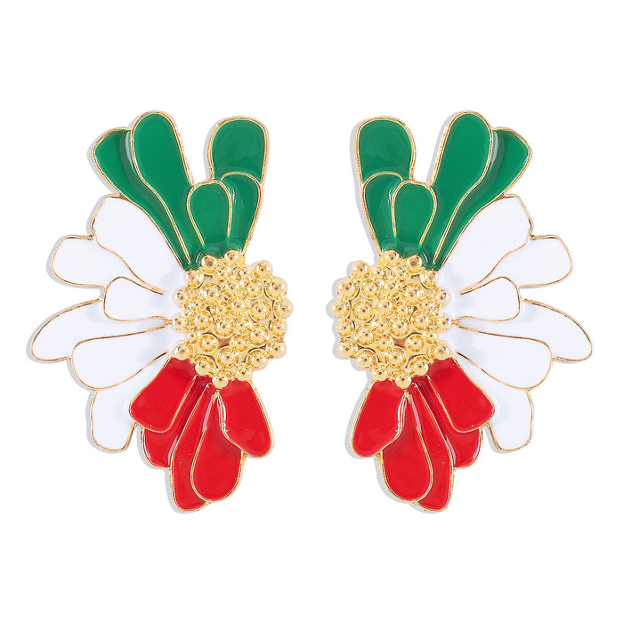 Wholesale Alloy Flower Earrings JDC-ES-QianDi022